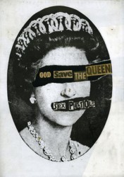 Jamie Reid's design for the God Save The Queen single 1977
