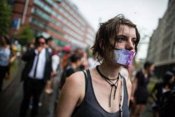 Demo against the clearance of Occupy Camp Frankfurt (Photo by Michael Schick)