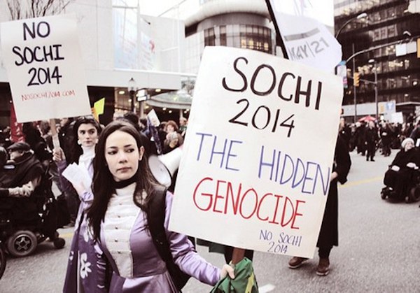 Circassians March for No Sochi 2014