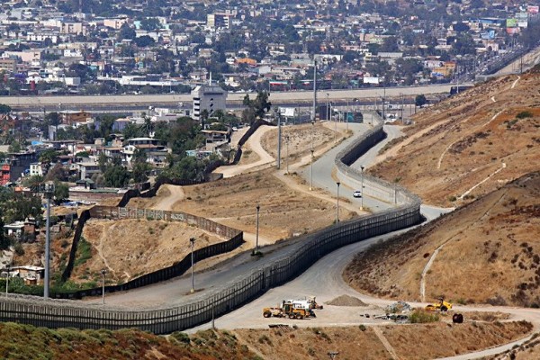 A view of the US-Mexico border in San Ysidro, California 2008.