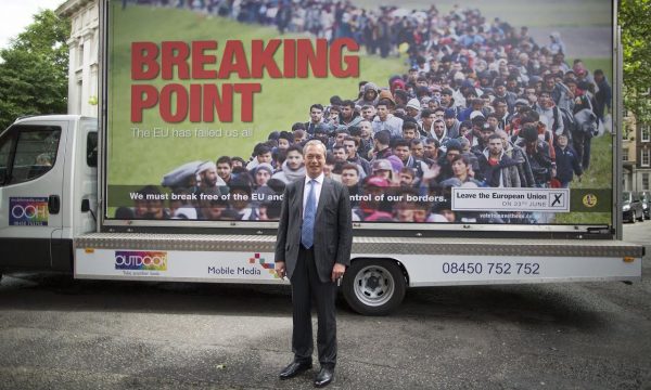 Nigel Farage MEP campaigns for Brexit